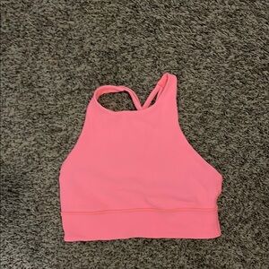 Lululemon women’s ribbed pink Sports Bra
